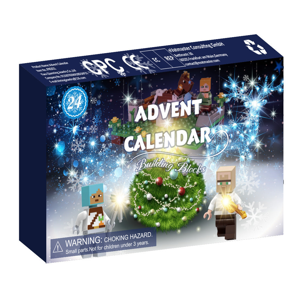 Digital Countdown Blind Box Assembling Building Blocks Pixel Robot Game Children Gift