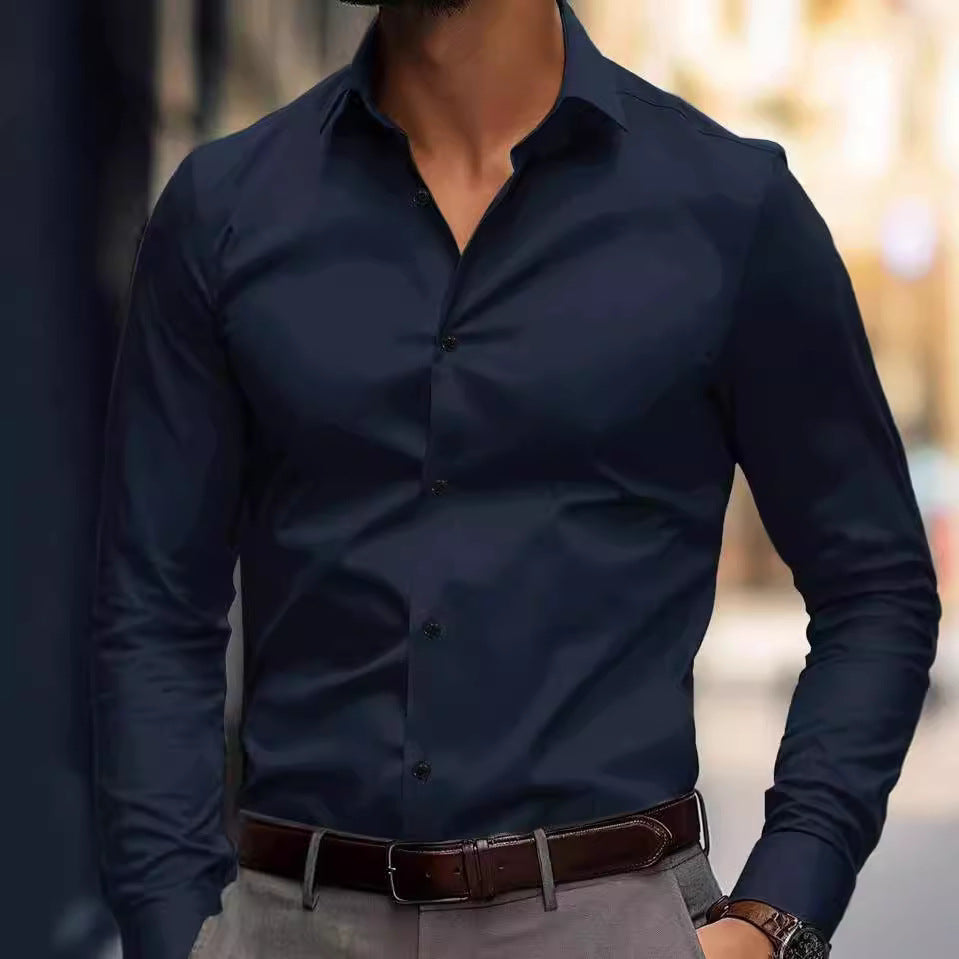Business Lapel ҷомаи ранги сахти остин Long Casual