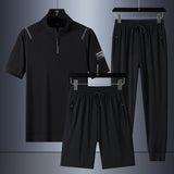 Casual Ice Silk Quick-drying Three-piece Suit For Men