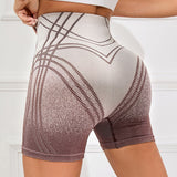 Female Gradient Sports And Fitness Shorts