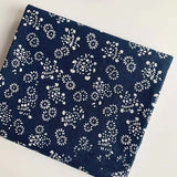 Linen Fabric Printed Background Buu Town Blue And White Series