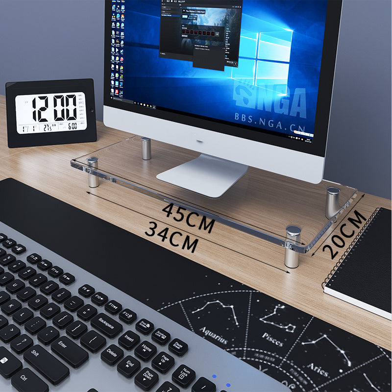 Transparent Acrylic Computer Monitor Screen Increase Rack