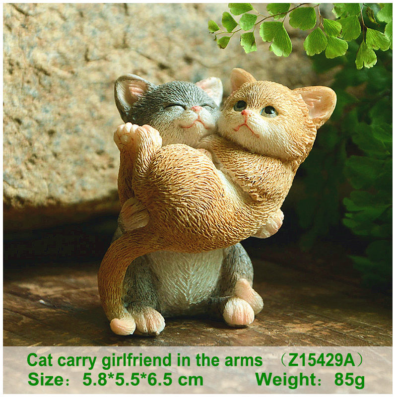 Simulation Cat Ornaments Car Interior Accessories Room Desktop Decoration Cute Dolls