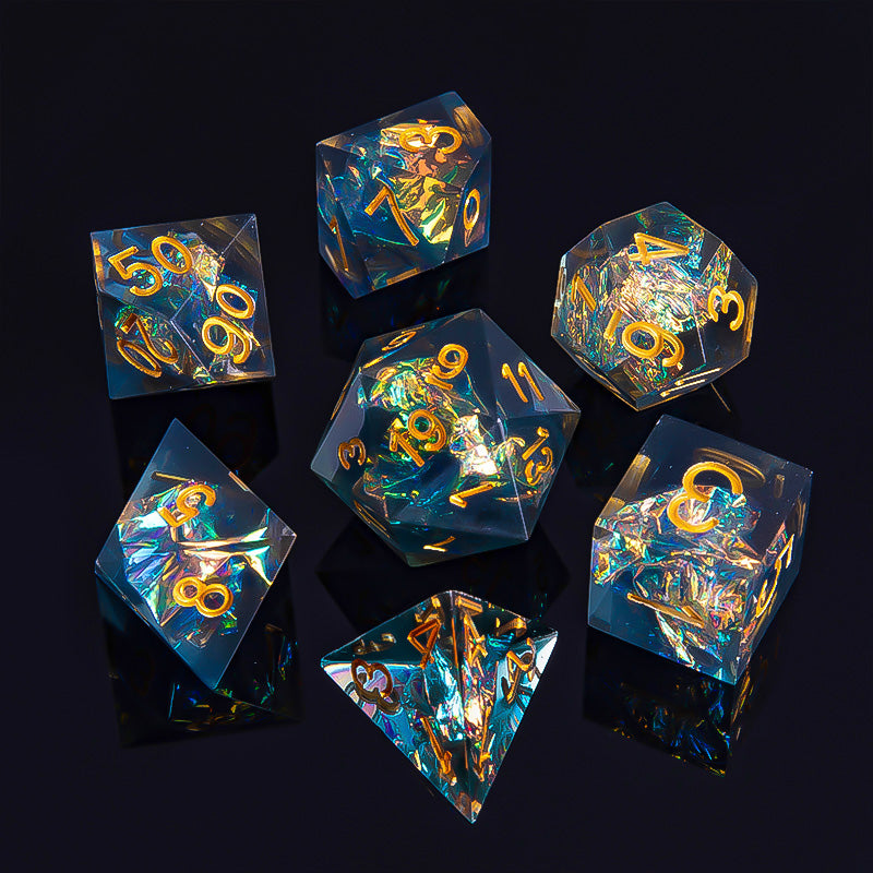 Polyhedral Digital Dice Board Game Accessories Seven-piece Pack