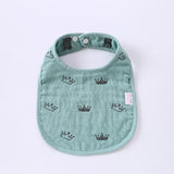 Summer Thin Pure Cotton Concealed Button 6-layer U-shaped Baby Gauze Bib