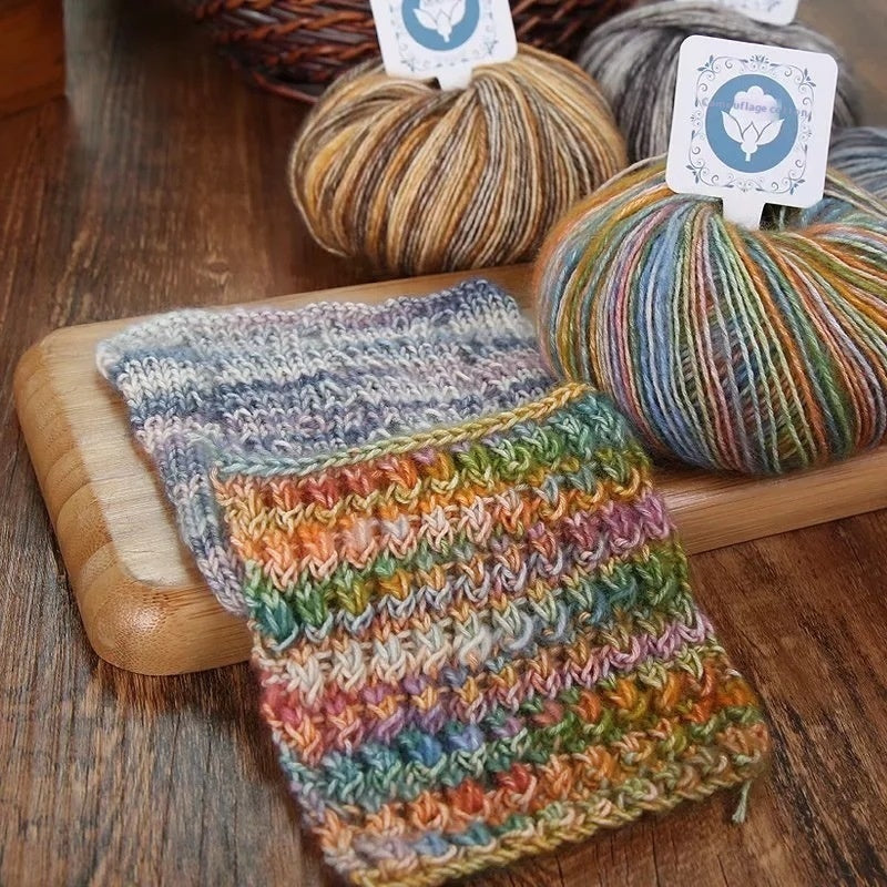 Camouflage Cotton Thread Hand Knitting Crochet Combed Wool Ball