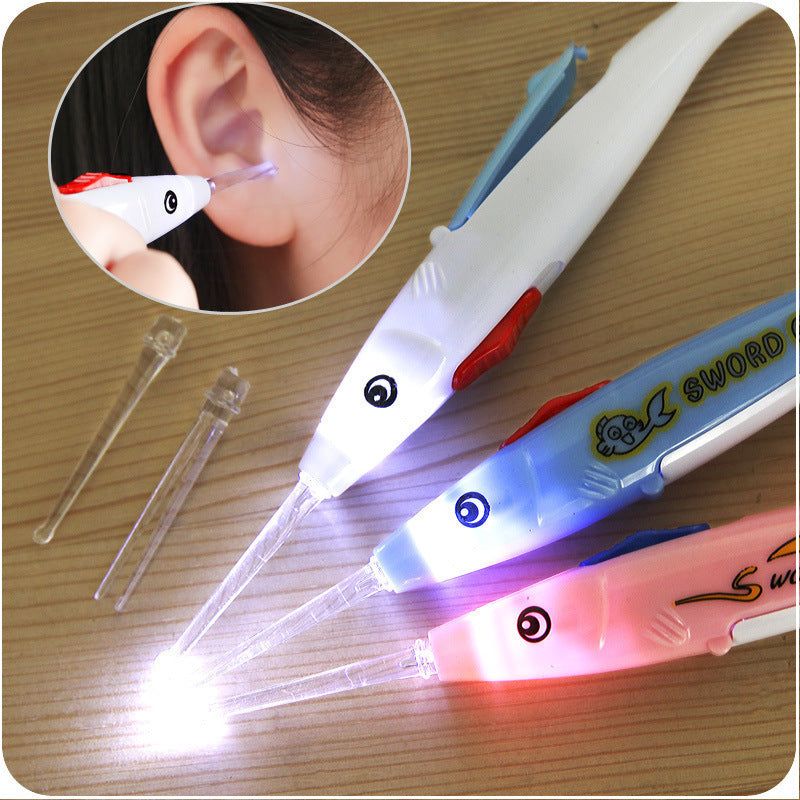 Baby Safety Care Cartoon Fish Multifunctional Spoon Steak Ear Cleaner