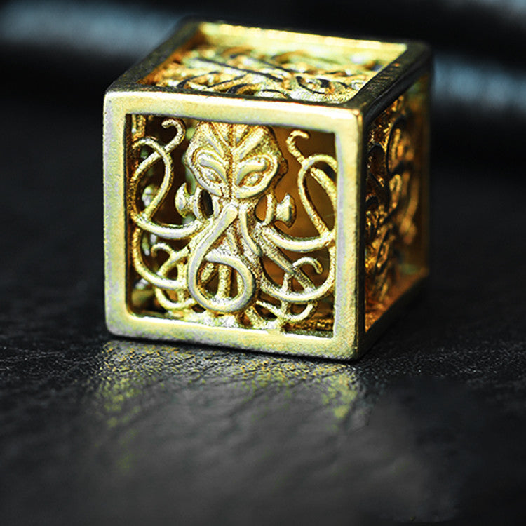 Brass Cutout Board Game Digital Dice