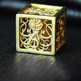 Brass Cutout Board Game Digital Dice