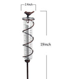 Outdoor Garden Lawn Cast Iron Bird Glass Hyetometer