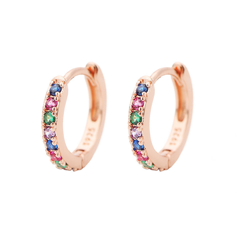 Diamond Mini Round Small Ear Ring Earrings