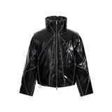 Men's Winter Reflective Line Bread Coat Thickened