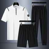 Casual Ice Silk Quick-drying Three-piece Suit For Men