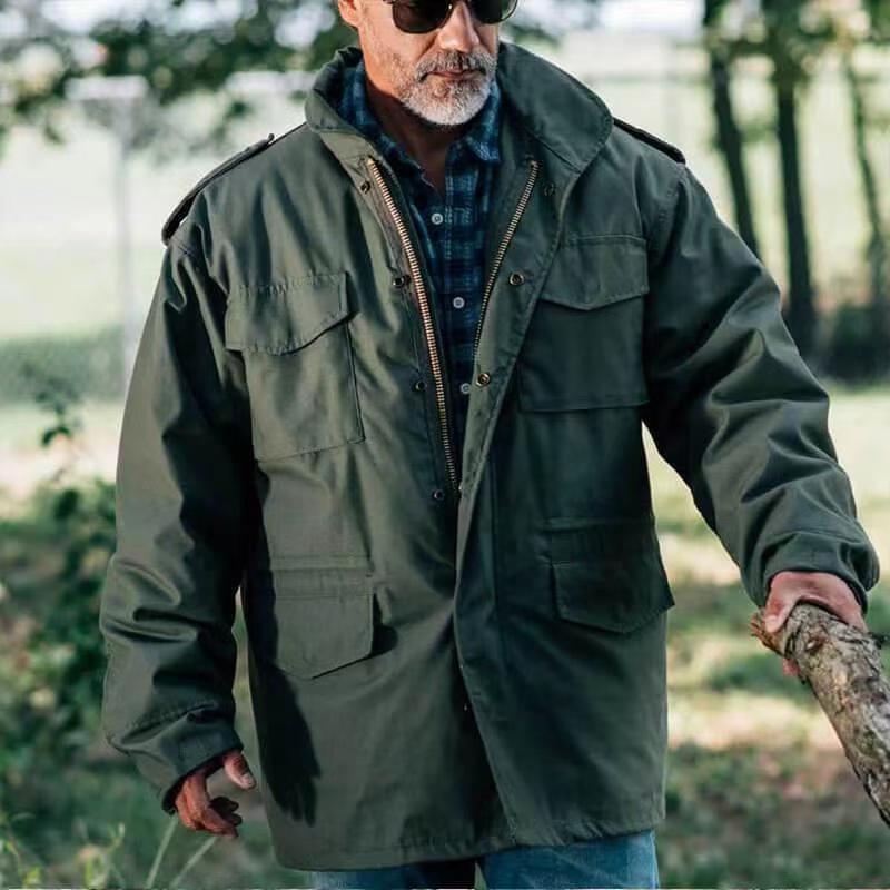 Mens мӯд либоси низомӣ Quilted куртаат