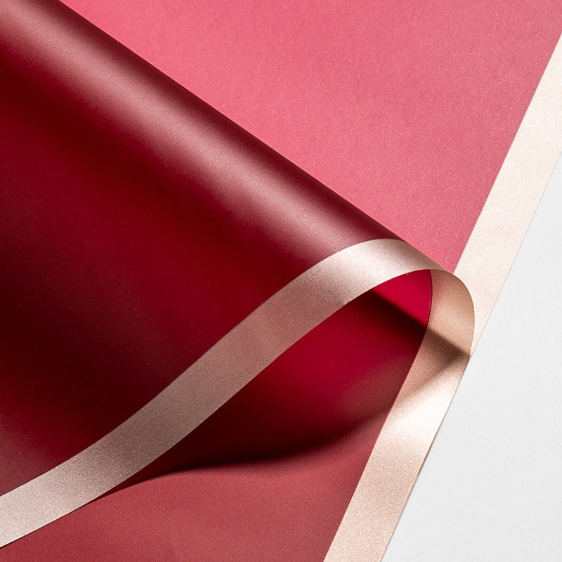 Florist Flower Wrapping Paper Gold Edge Jelly