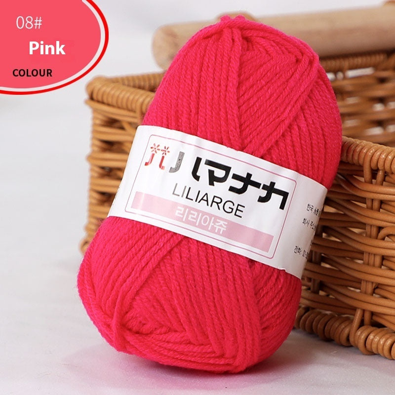 4-Strand Milk Cotton Thread Doll Crochet Knitting Wire Balls