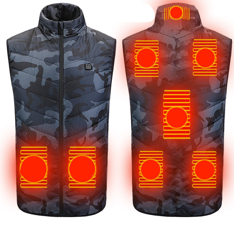 8 Zone Smart Electric Vest Men Women Cotton Coat One Style