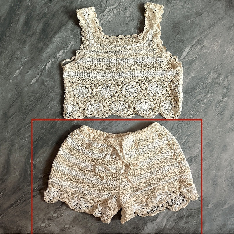 Cutout Sling Summer New Fashion Crochet Knitting Suit
