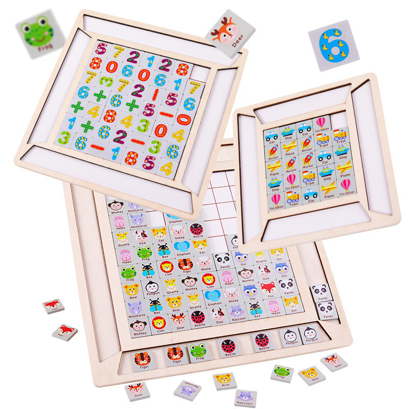 Children's Wooden Lianliankan Right Bumping Game Puzzle Puzzle Toy