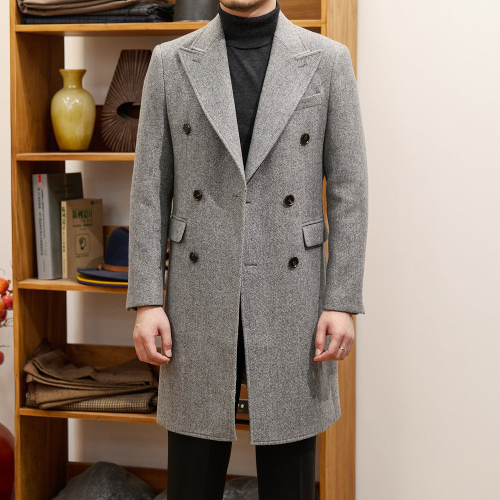 Итальянское осенне-зимнее пальто Bar MACN Warm Wool Overcoat