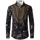 Модная мужская длинная рубашка с принтом 3D-розы