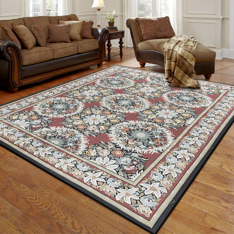 Retro Living Room Carpet Easy-care Wear-resistant Floor Mat