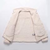 Однотонный меховой повседневный обычный пальто для мужчин