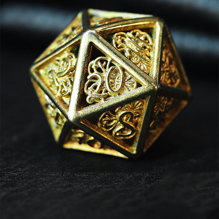Brass Cutout Board Game Digital Dice