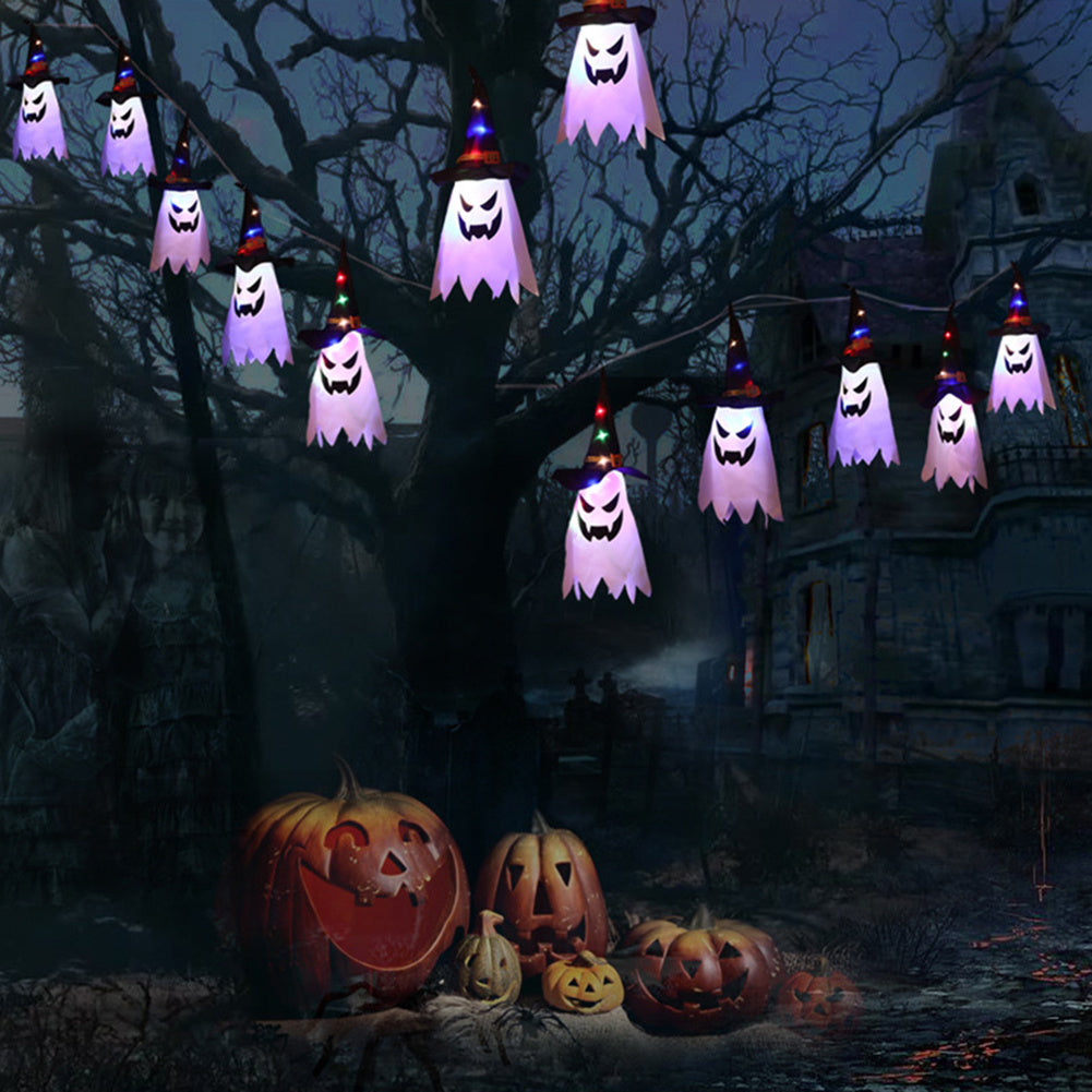 Хеллоуин Иди Ороиши чароғҳо матои Арт Рӯҳулкудс Halloween сатр чароғҳои