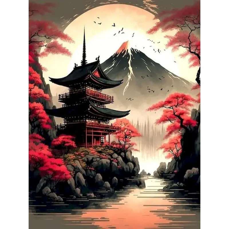 Coloring Drawing DIY Digital Oil Painting Flower Landscape