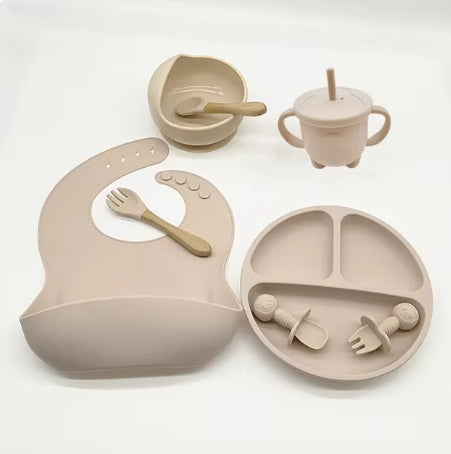 Baby Eat Learning Complementary Food Feeding Silicone Tableware