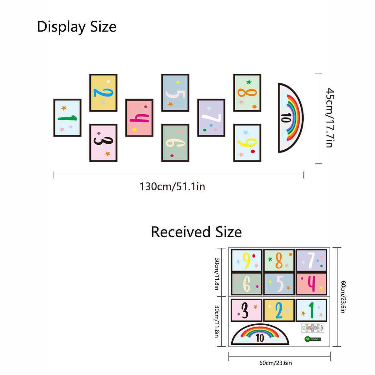Digital Grid Wall Sticker Children's Game Preschool Education