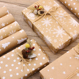 90g Kraft Paper Retro Christmas Tree Snowflake Gift Wrapping Paper