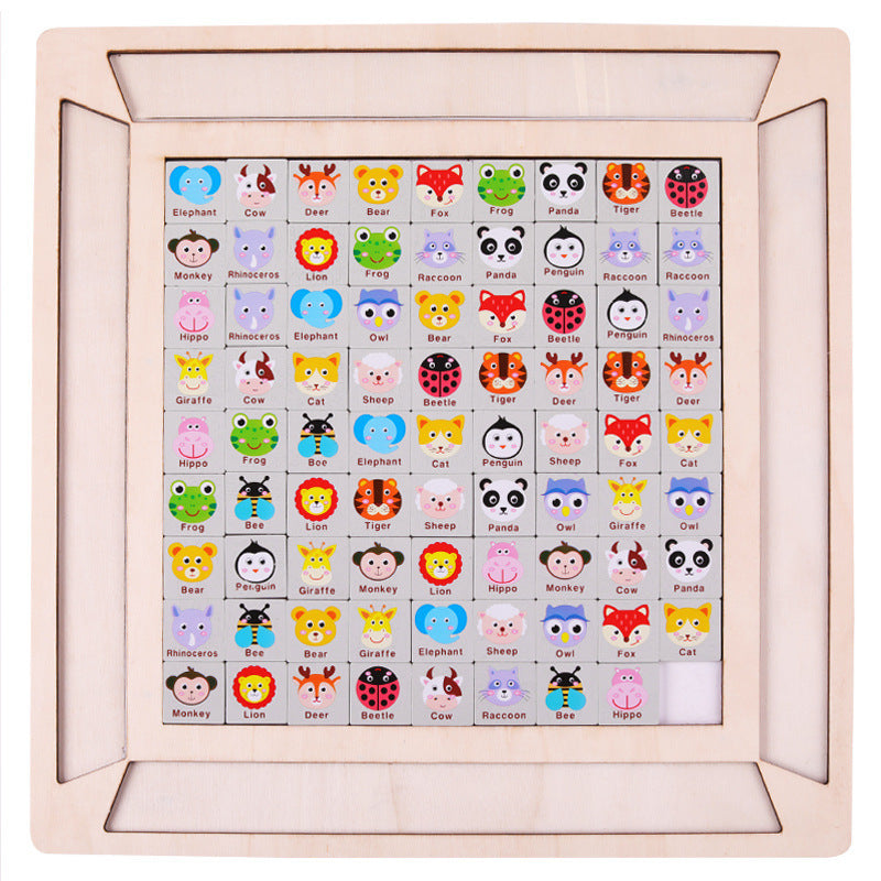 Children's Wooden Lianliankan Right Bumping Game Puzzle Puzzle Toy