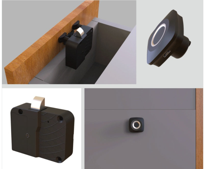 Sensor Light Smart Drawer Fingerprint Lock Locker Lock Home Wardrobe Locker