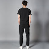 Spring And Summer New Men's Casual Suit Short-sleeved T-shirt Trousers Two-piece Solid Color Sports And Leisure Suit