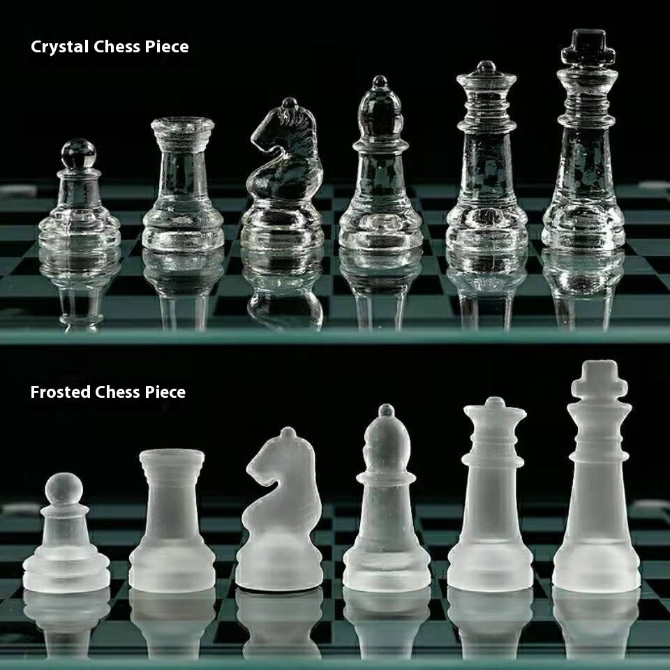 Frosted Glass Chess Puzzle Game