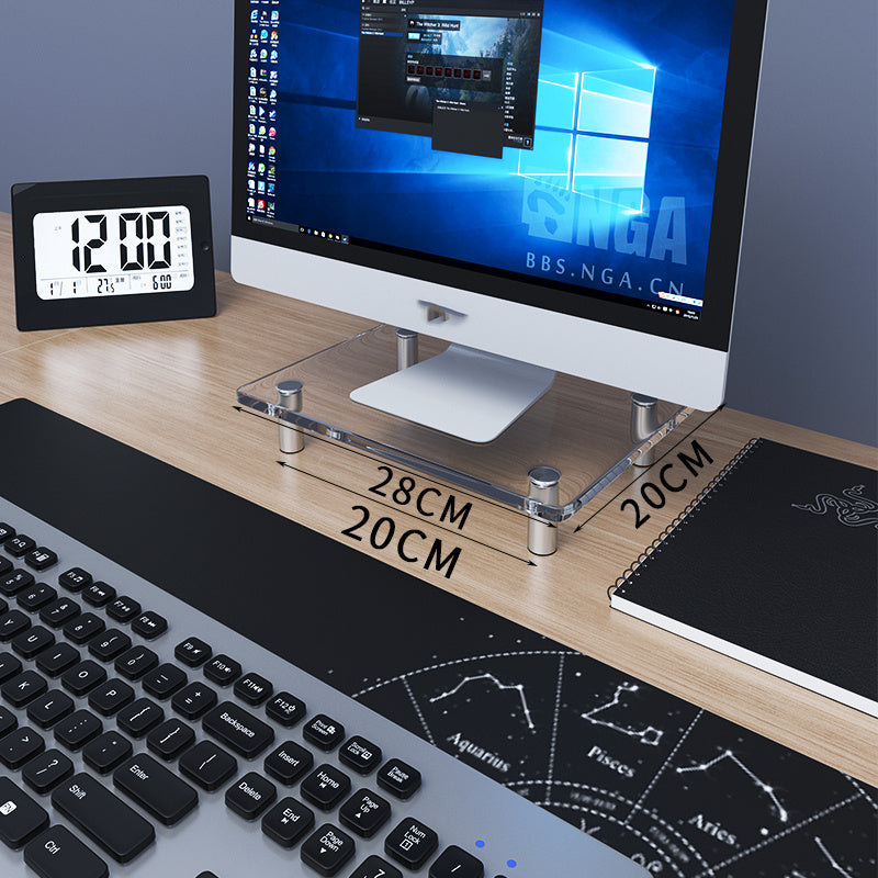 Transparent Acrylic Computer Monitor Screen Increase Rack