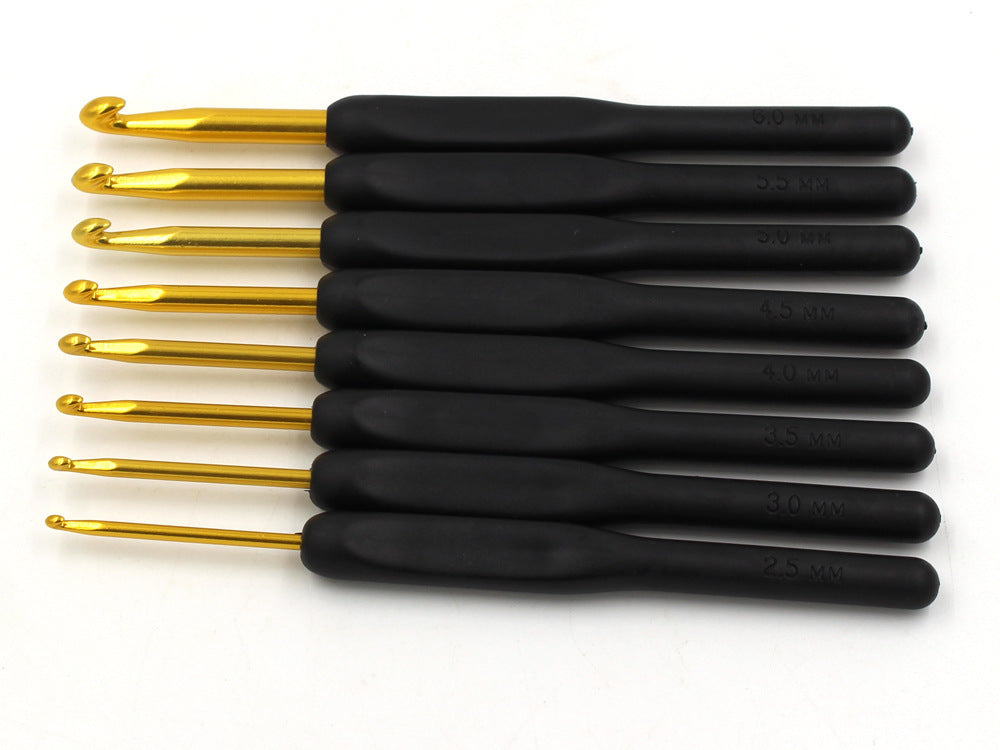Knitting DIY Thick Sweater Plastic Soft Handle Crochet Hook Set Of 8