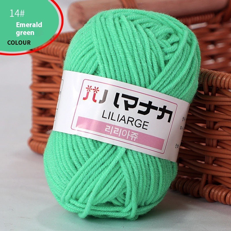 4-Strand Milk Cotton Thread Doll Crochet Knitting Wire Balls