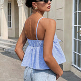 Sexy Hot Girl Suspender Stripes Vest