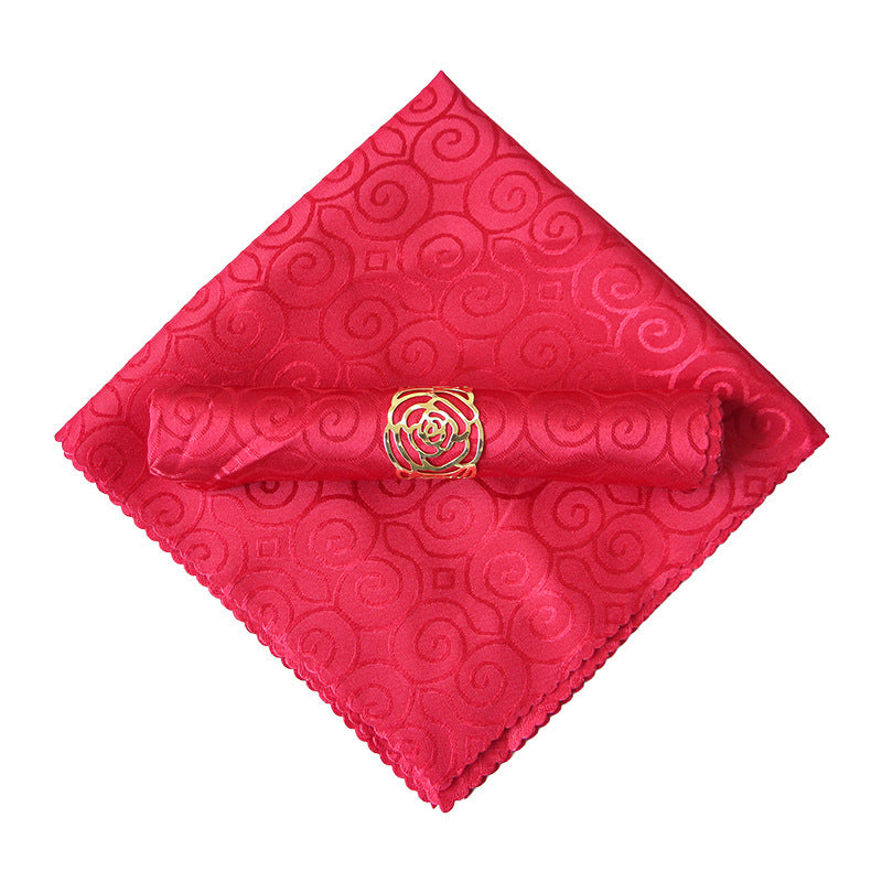 Square Folding Fabric Tablecloth Decorative Embroidery