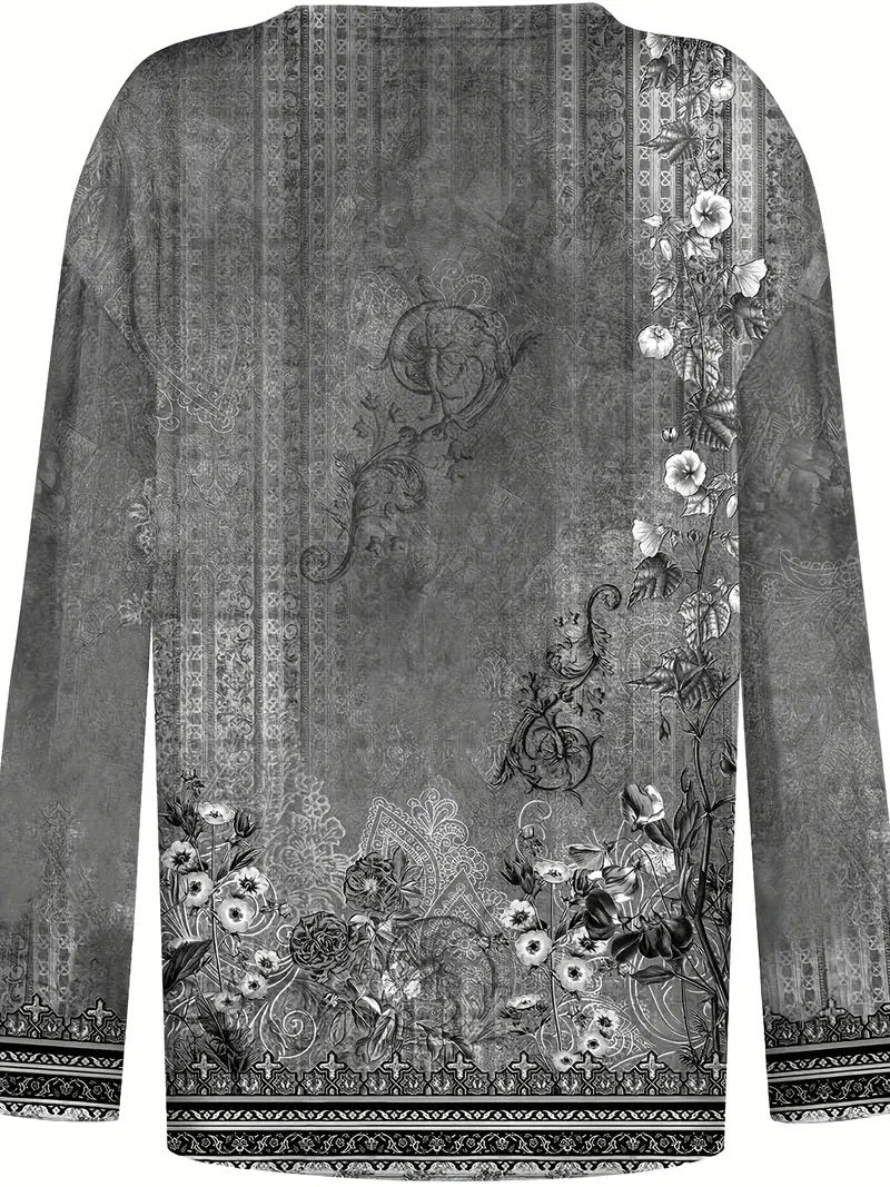 Ladies' Printed Long-sleeved Suit