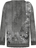 Ladies' Printed Long-sleeved Suit