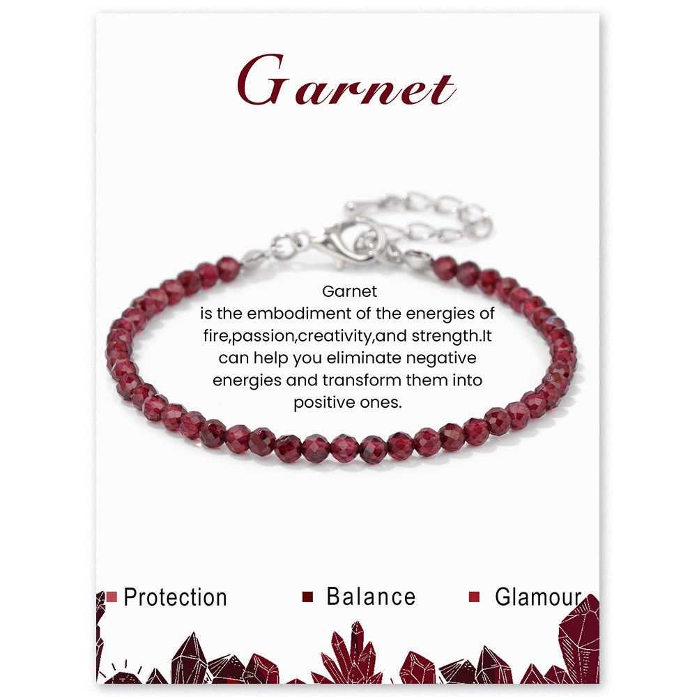 Natural Amethyst Women's Bracelet Cut Irregular Beading Bracelet