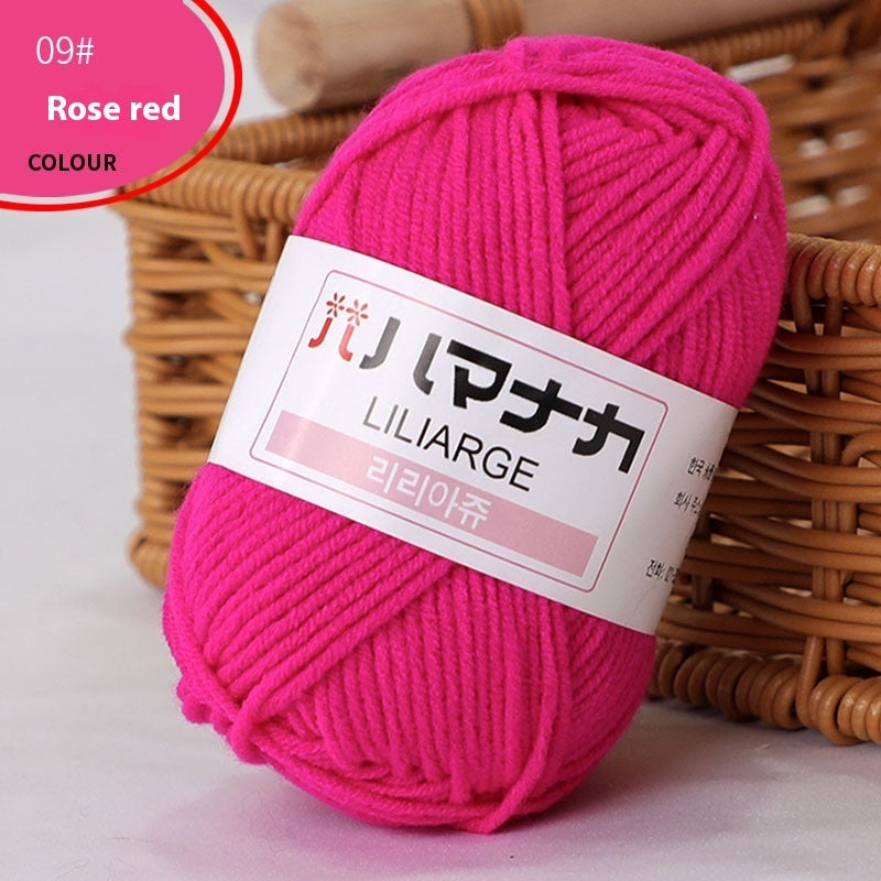 4-Strand Milk Cotton Thread Doll Crochet Knitting Wire Balls