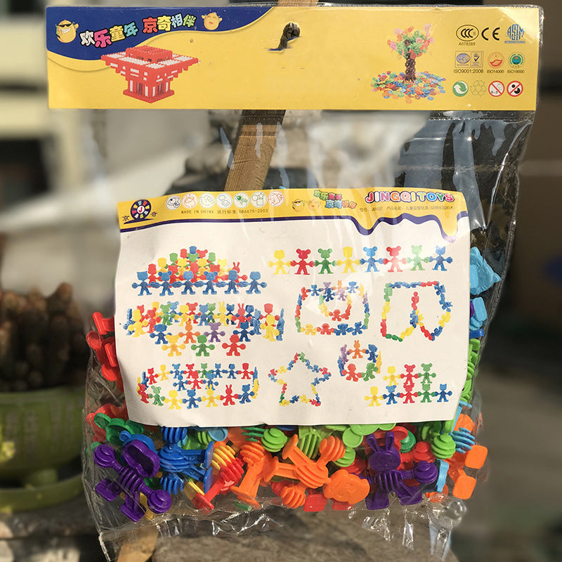 Building Blocks Plastic Puzzles Desktop DIY Environmental Protection Early Education Toy