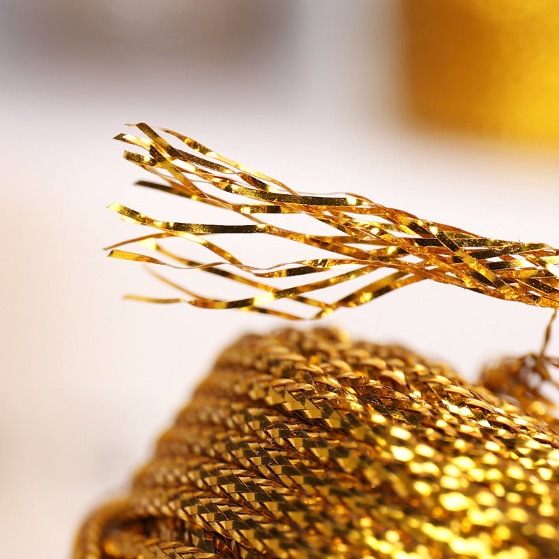 16 Strands Flat Hollow Gold Wire Non-stretch Gift Wrapping Wire