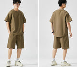 Pair With A Two Piece Set Of Loose Casual Sports Short Sleeved Shorts