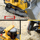 Electric Remote Control Forklift, Four-wheel Drive Bulldozer, Children's Alloy Engineering Vehicle Toy